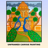 Craftooba Unframed Original Canvas Paintings Peacock | Paintings | Handpainting | Canvas painting | Unframed | Original Painting |