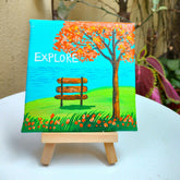 Craftooba Hand Painted Impasto Small Canvas Art Explore | Small Canvas | Canvas | Canvas Painting | Paintings | Canvas Art |