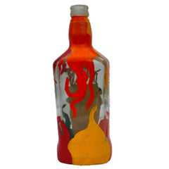 Click to open expanded view Hand Painted Glass Bottle Art for Home and Office Decor | Recycled Bottle Decor | Bottle Light| Bottle Vase | Glass Bottle Decor | Multicolour Abstract