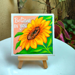 Craftooba Hand-Painted Mini Canvas Art – “Believe in You”