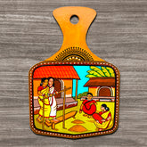 Hand painted wall decor - Village Scene