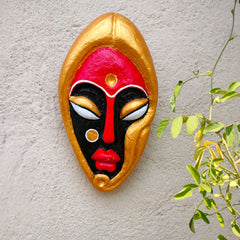 Handcrafted Paper-Mâché Mask – Bold Tribal Expression (Wall Hanging)