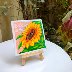 Craftooba Hand-Painted Mini Canvas Art – “Believe in You”