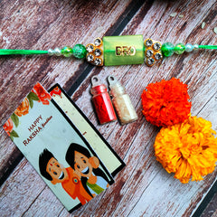 Craftooba Colourful BRO Green Beads Rakhi/Bracelet | Rakhi with Gift | Rakhi | Rakhi For Brother | Rakhi For Sister | Gift | Raksha bandhan |