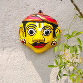 Cheriyal Mask of a Man – Hand Painted (8 x 4 inches)