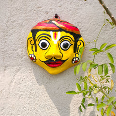 Cheriyal Mask of a Man – Hand Painted (8 x 4 inches)
