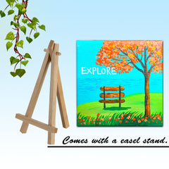 Craftooba Hand Painted Impasto Small Canvas Art Explore | Small Canvas | Canvas | Canvas Painting | Paintings | Canvas Art |