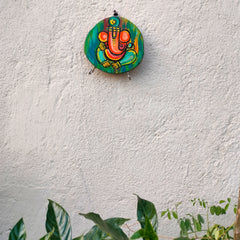 Product image Craftooba Spiritual Handcrafted Wooden Wall Mounted Hooks | Home &Office Decor | Handpainted Key Holder | Mask Holder | Decorative Wooden Key Holder Ganesha