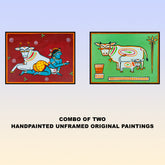 Craftooba Combo Of Unframed Original Paper Paintings | Paintings | Handpainting | Paper painting | Unframed | Original Painting |
