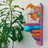 Craftooba Hand Carved and Painted Solid Wood Wall Hanging Wooden Wall Brackets