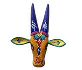 Handcrafted 10-Inch Wooden Cow Head Wall Decor | Oachira Festival Kerala Inspired | Vastu Positive Traditional Art