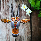 Craftooba 10 inches ref Handpainted Cow Head Wall Decor| Bull Head | Wall Decor | Vintage Decor | Nandi | Home Decor