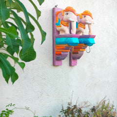 Craftooba Hand Carved and Painted Solid Wood Wall Hanging Wooden Wall Brackets