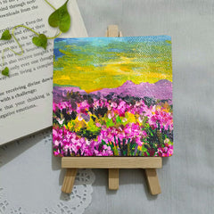Craftooba Hand-Painted Mini Canvas Art Pack Of 5 | Hand Painted Canvas | Pack of 5 | Gift |