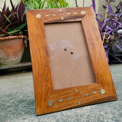 Product image Craftooba Premium Handcrafted Metal Inlay Wooden Frame – 8x5 inch Photo Display | Photo frame | Wooden photo Frame |