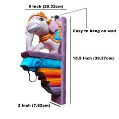 Craftooba Hand Carved and Painted Solid Wood Wall Hanging Wooden Wall Brackets