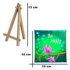 Craftooba Be Happy - Hand-Painted Mini Canvas Art | Uplifting & Inspirational Home Décor