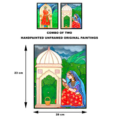 Craftooba Combo Of Unframed Original Paper Paintings | Paintings | Handpainting | Paper painting | Unframed | Original Painting |