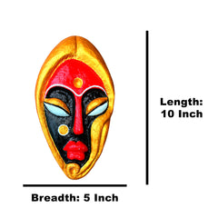 Handcrafted Paper-Mâché Mask – Bold Tribal Expression (Wall Hanging)