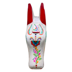 Wooden Hand Painted Horse Face – 11 Inches White