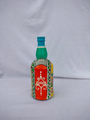 Hand Painted Glass Bottle Art for Home and Office Decor | Recycled Bottle Decor | Bottle Light| Bottle Vase | Glass Bottle Decor | Floral