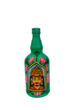 Hand Painted Glass Bottle Art for Home and Office Decor | Recycled Bottle Decor | Bottle Light| Bottle Vase | Glass Bottle Decor | Kingqueenbottle