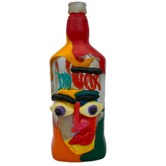 Click to open expanded view Hand Painted Glass Bottle Art for Home and Office Decor | Recycled Bottle Decor | Bottle Light| Bottle Vase | Glass Bottle Decor | Multicolour Abstract