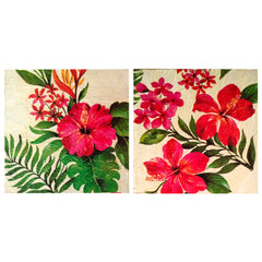 Wooden handpainted Coasters art Set Of 2 – | Wooden handpainted coaster decor