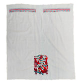 Craftooba Designer handembroidered Blouse Piece | Blouse Material | Designer Blouse | Kantha Hand Embroidered Blouse Piece | red parrot