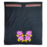 Craftooba Designer handembroidered Blouse Piece | Blouse Material | Designer Blouse | Kantha Hand Embroidered Blouse Piece Black floral