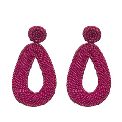 Craftooba Pink Coloured Beaded Earings Length: 9 cm, Breadth: 5 cm | Earings | Jewellery | Beads Jewellery | Fashion |