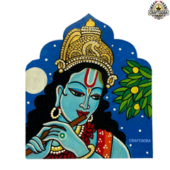Wooden Hand painted and Hand crafted decorative beautiful wall hangings | Wall Decor | Size 8 inches