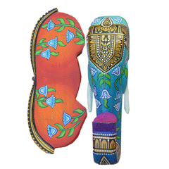 Hand-Carved & Hand-Painted Wooden Elephant Head | 10 Inches | Vastu Positive Decor | Symbol of Power and Protection
