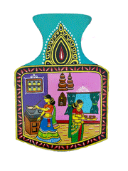 Two women in kitchen wall plate