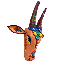 Handcrafted 10-Inch Wooden Cow Head Wall Decor | Oachira Festival Kerala Inspired | Vastu Positive Traditional Art