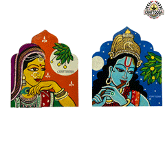 Wooden Hand painted and Hand crafted decorative beautiful wall hangings | Wall Decor | Size 8 inches