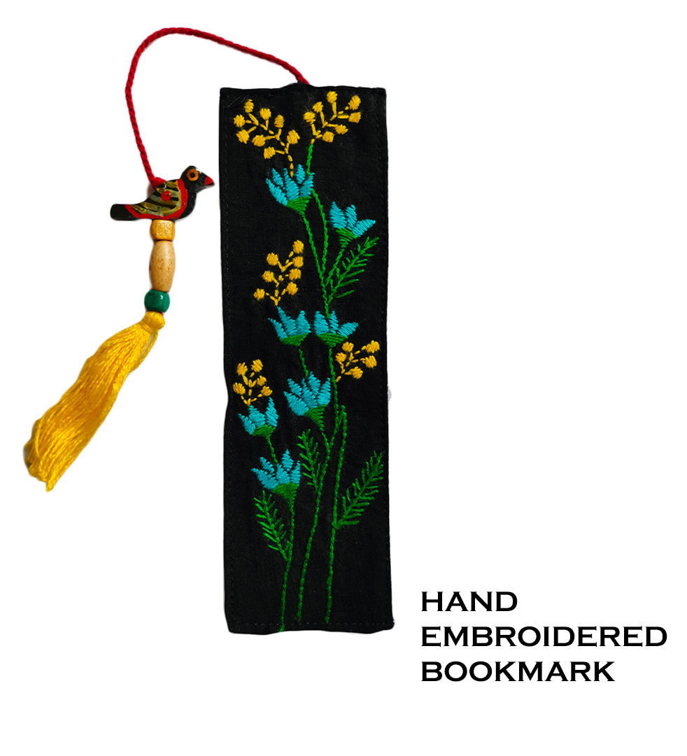 Craftooba Hand Embroidered Bookmarks for Book Lovers | Gift for Readers (6 Inches x 2.2 Inches).