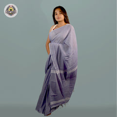 Craftooba Handwoven and hand spun Purple soft cotton saree | Saree | Sari | Ethnic Wear | Sarees for women | Women Wear | Cotton saree