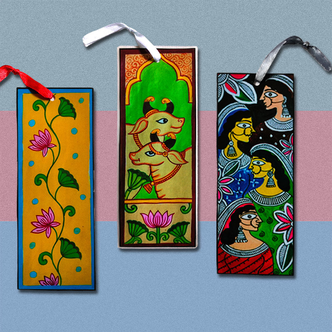 Set of 3 Laminated Art Bookmarks – Prints of Original Paintings