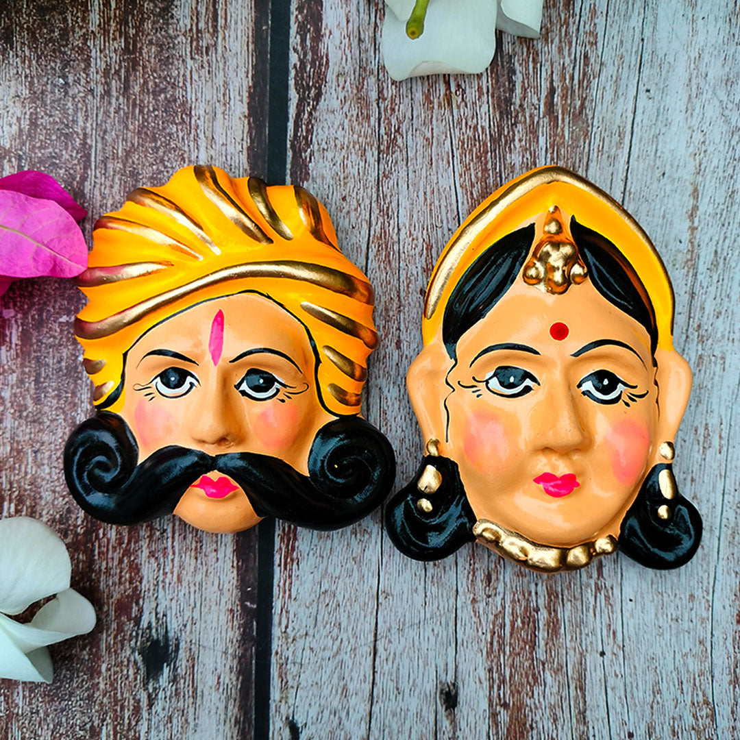 Rajasthani couple fridge magnet