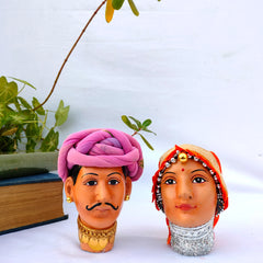 Traditional Rajasthani Couple Table Top Decor