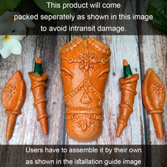 Terracotta Cow Head Wall Décor – Handcrafted Elegance for Your Home