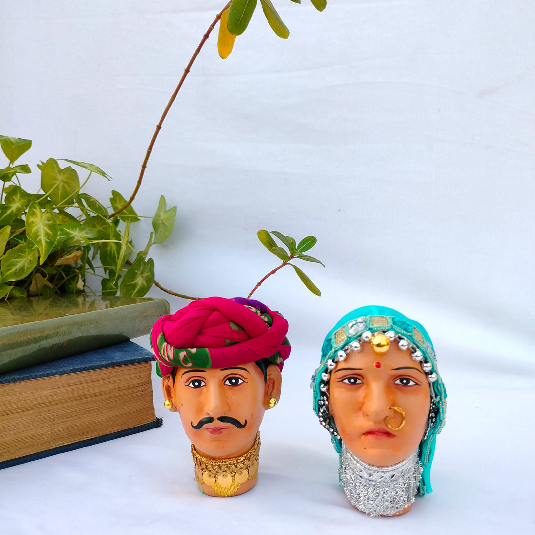 Traditional Rajasthani Couple Table Top Decor