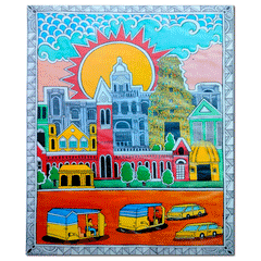 Craftooba cultural capital of India or city of Temples - Chennai Inspired Printed Canvas | Canvas | Stretched Canvas Art Print