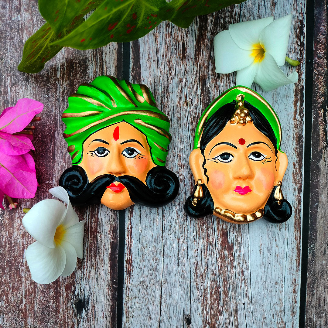 Rajasthani couple fridge magnet