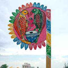 Craftooba Hand-Painted Bamboo Hand Fan: From a Whisper of Air to a Canvas of Art | Home Decor & Festival | Handmade & Handpainted Beautiful Traditional Hand Fan | Decor |