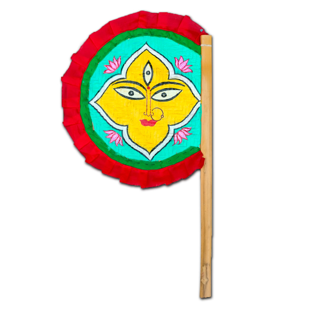 Craftooba Hand Painted bamboo made hand fan (hatpakha) for home decor & festival | Handmade & handpainted Beautiful Traditional Hand Fan for Cool Air & Home Decor and Travel Use