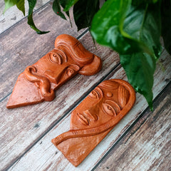 Terracotta Wall Masks – Traditional Man & Woman Combo