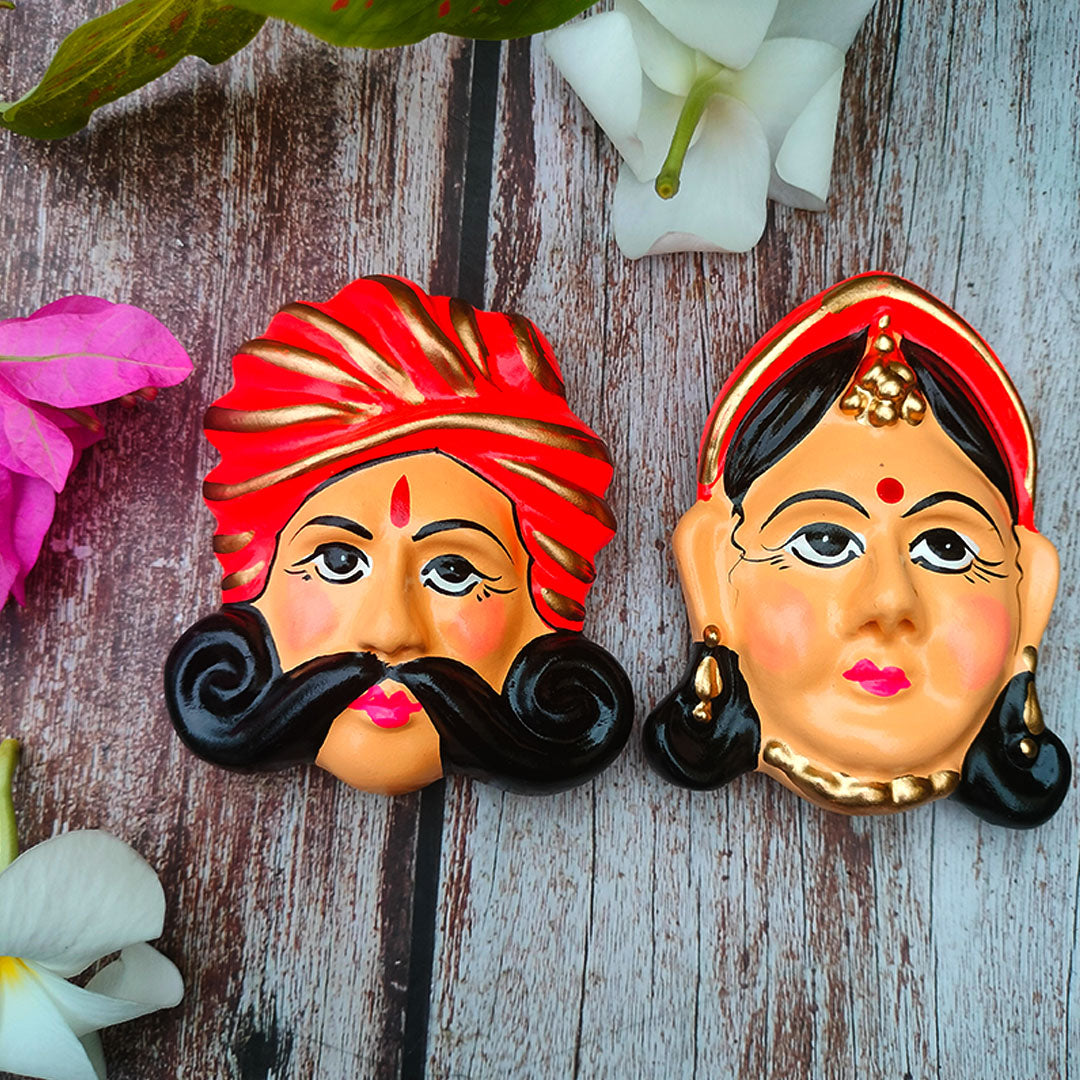 Rajasthani couple fridge magnet