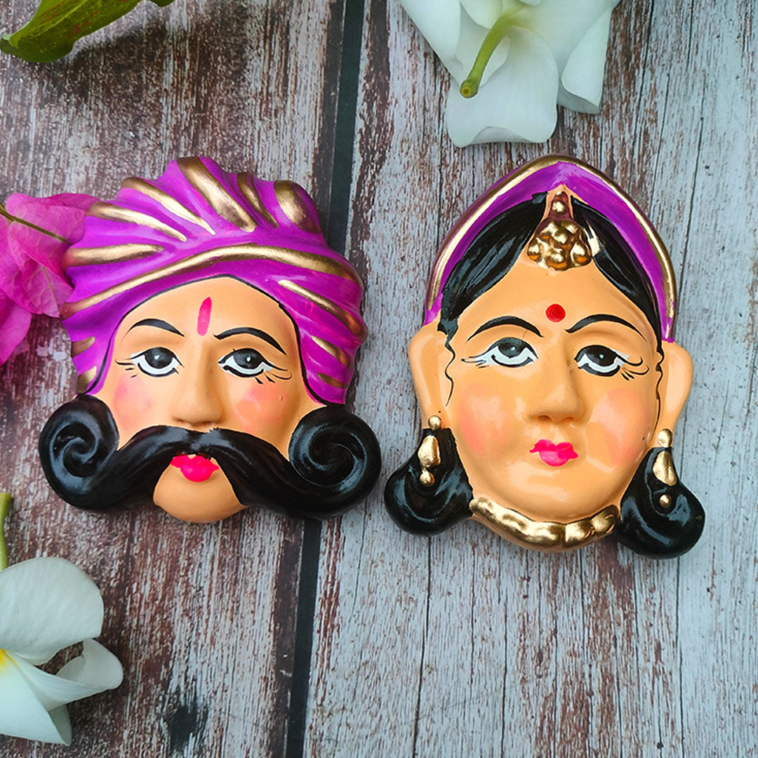 Rajasthani couple fridge magnet